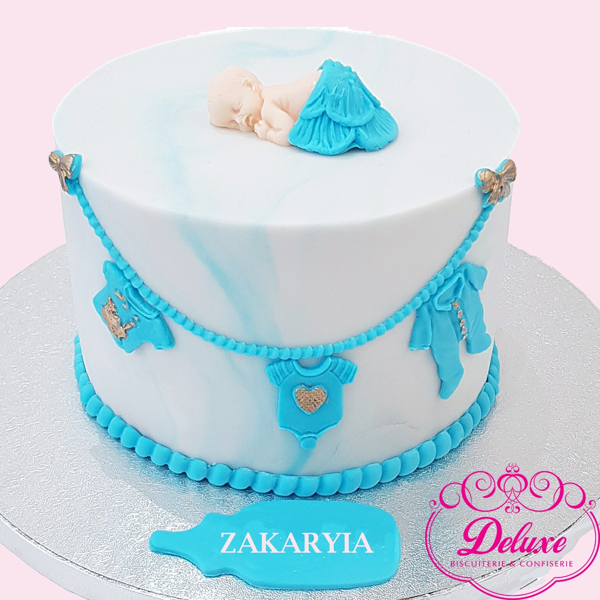 Gâteau de Cake Design Thème Baby Shower : Une Douce Création pour Célébrer  l'Arrivée du Bébé