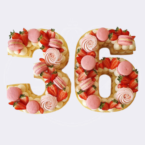 Number Cake Fruits