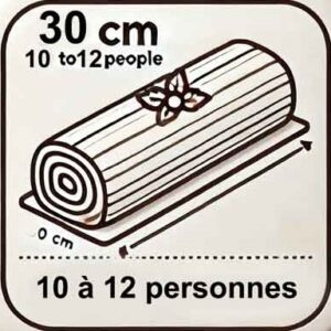 Portions 30 cm: 10 à 12 personnes