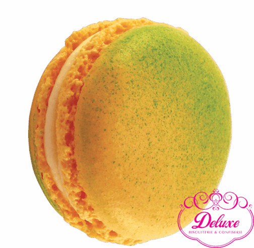 Macaron exotique à la mangue, passion et ananas – Deluxe Macaron
