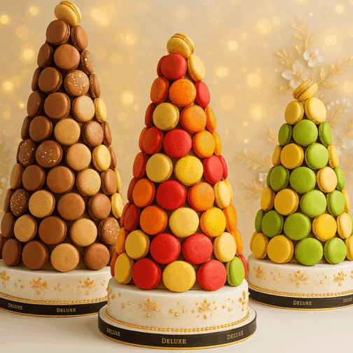 Pyramide de macarons – Présentation événementielle Deluxe Macaron