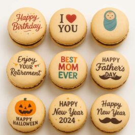 Macarons personnalisés avec message ou prénom – Artisanat tunisien