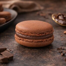 Macaron au chocolat noir intense