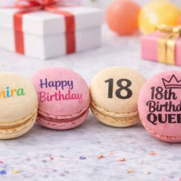 Macarons personnalisés pour anniversaire – message ou prénom à imprimer