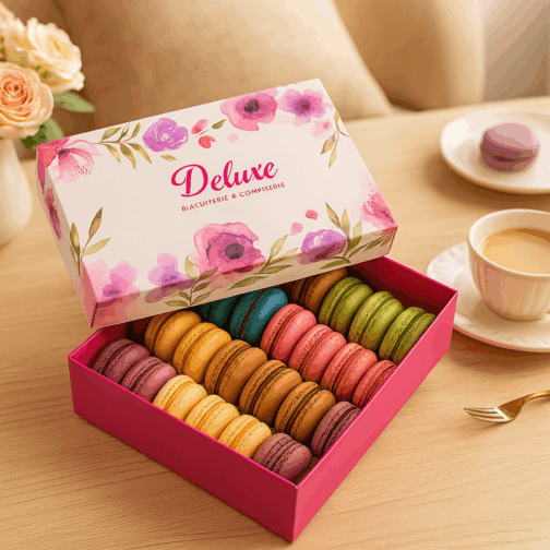 Coffret Macarons 24 Pièces – Assortiment  Raffiné | Deluxe Macaron – Image 3