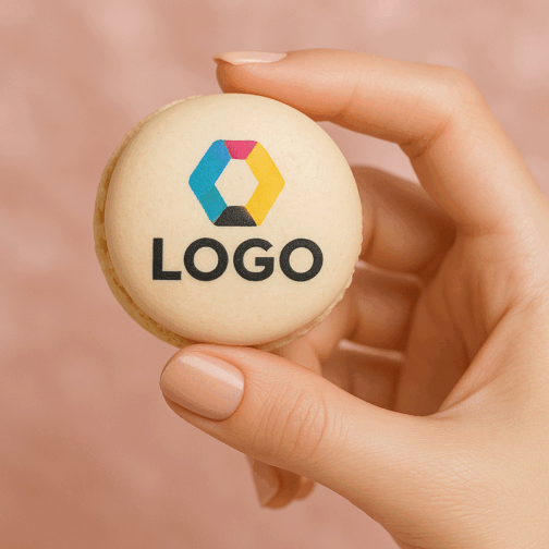 Macarons personnalisés avec votre logo imprimé