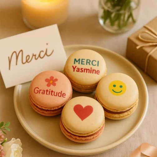 Macarons Personnalisés Remerciements – Message comestible à offrir – Image 2