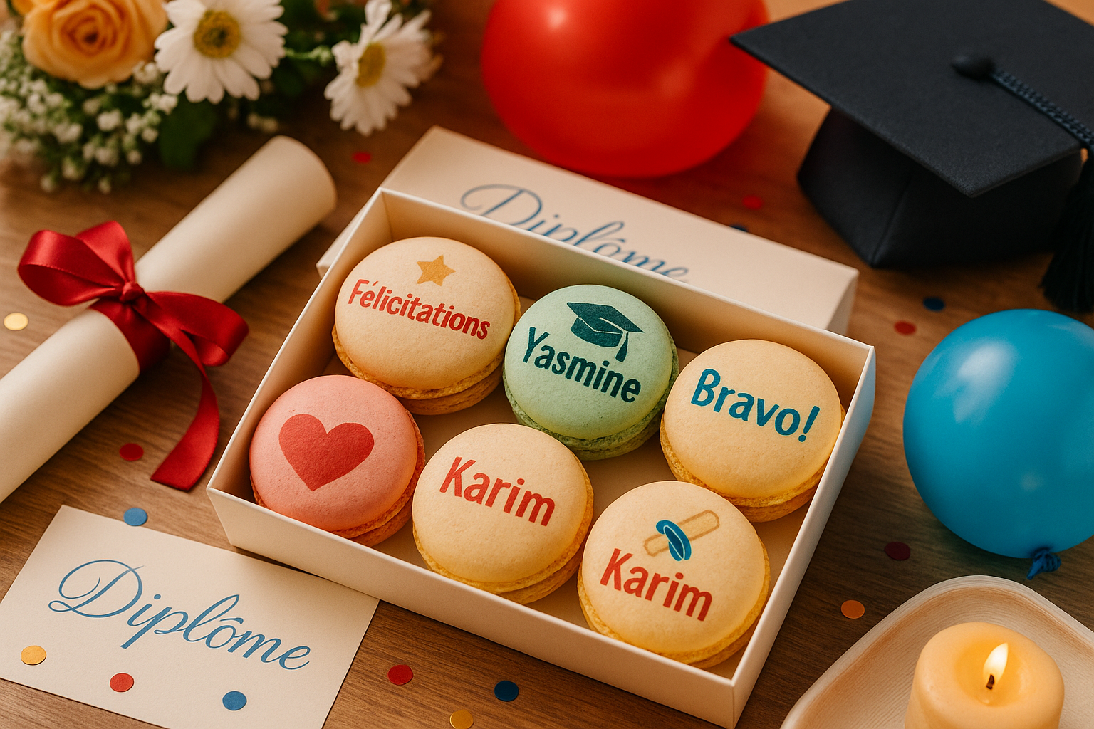 macarons personnalises remise diplome chef mohamed korbi2 1