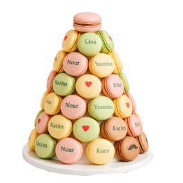 pyramide de macarons personnalisables