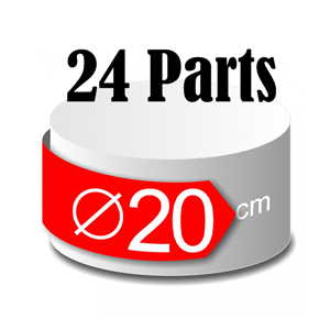 Gâteau rond généreux – 24 parts – Ø 20 cm
