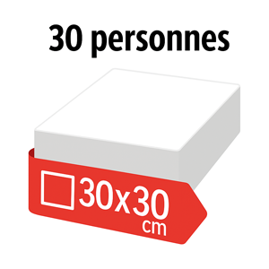30 X 30 cm 30 personnes