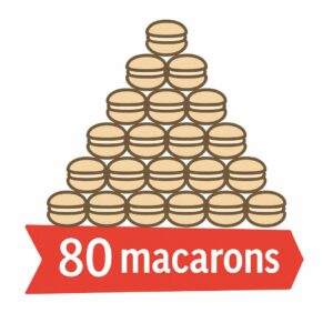 Pyramide de macarons (80pcs)