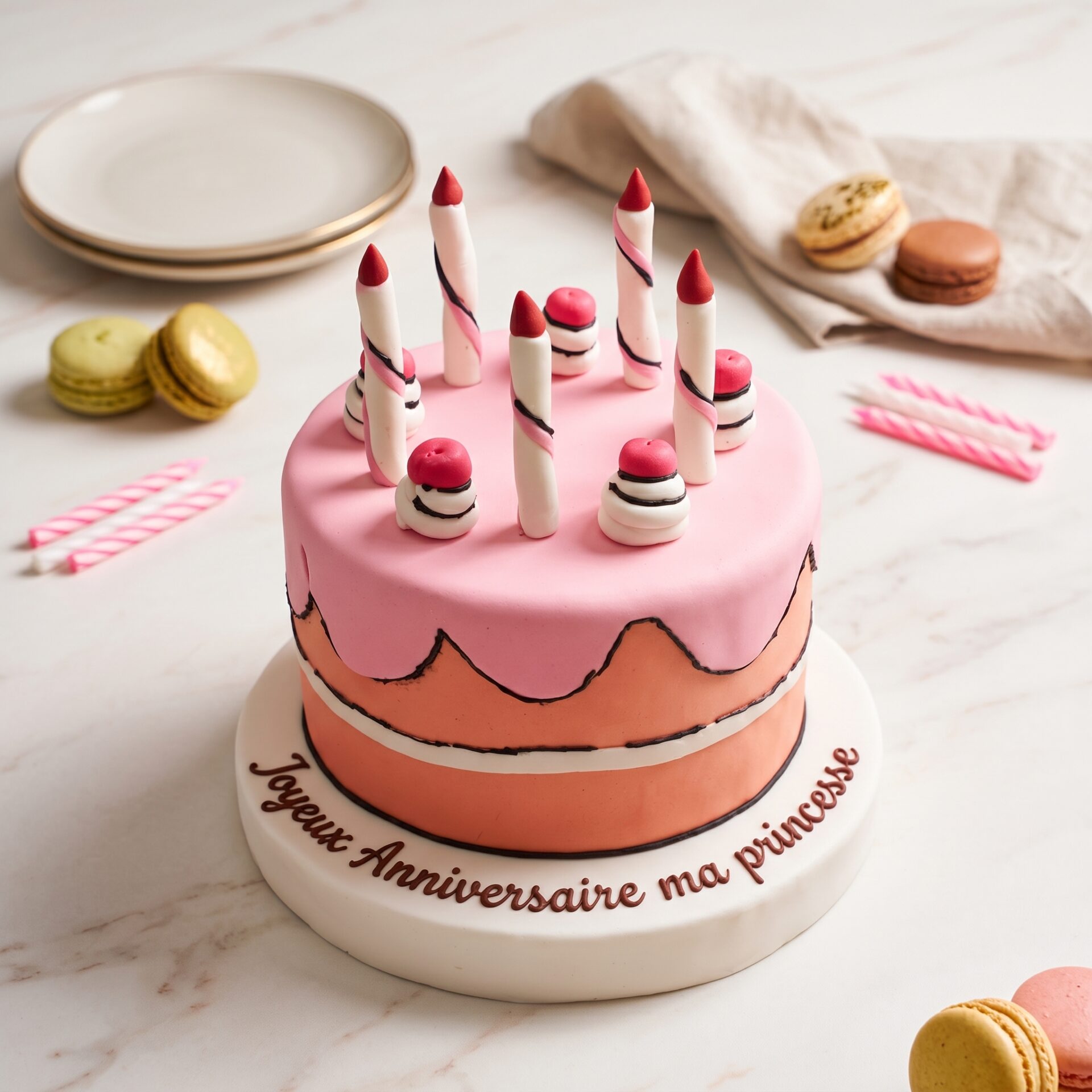 Gâteau anniversaire cartoon personnalisé – Cake design fun et original Gâteau anniversaire cartoon personnalisé