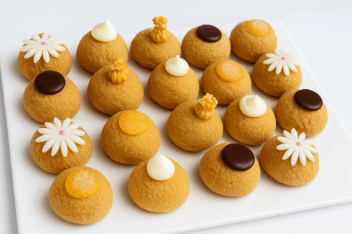 Assortiment mini choux à la crème – Pâtisserie fine prête à servir – Image 2