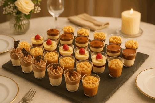 Assortiment de verrines sucrées – Sélection raffinée prête à servir – Image 2