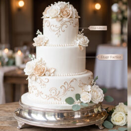 Faux gâteau décoratif à étage factice sculpté sur mesure pour buffet d'événement - Deluxe Pâtisserie Tunis