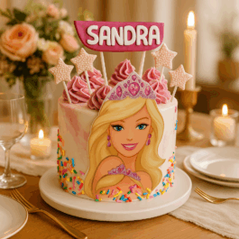 Gâteau d’Anniversaire Barbie – Cake design personnalisé Deluxe