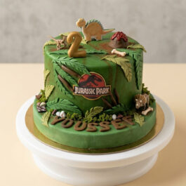 Gâteau anniversaire dinosaure personnalisé – Cake design Jurassic Deluxe