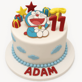 gâteau anniversaire Doraemon festif et personnalisable Deluxe