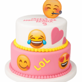 gâteau anniversaire emoji personnalisé – Cake design LOL fun et coloré