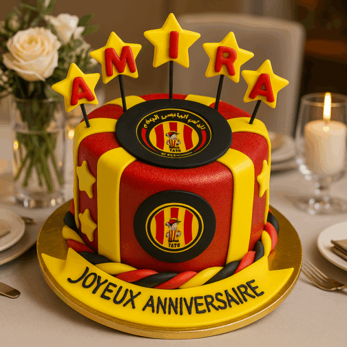 gâteau anniversaire football personnalisé – Cake design exceptionnel Deluxe – Image 2