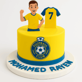 gâteau anniversaire football personnalisé – Cake design Deluxe