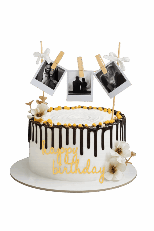 gâteau anniversaire photo personnalisé – Cake design Deluxe élégant
