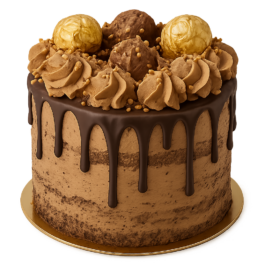 gateau layer cake chocolat noisette decor rocher Deluxe Macaron