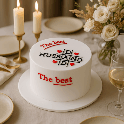 : gâteau message amoureux personnalisé – Cake design rond décoré d’un message romantique,