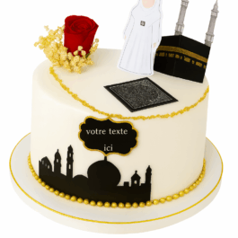 Gâteau personnalisé Hajj Omra – Cake design Deluxe sur mesure et élégant