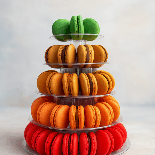 Macarons sur socle – Présentation pyramide élégante personnalisable – Image 2