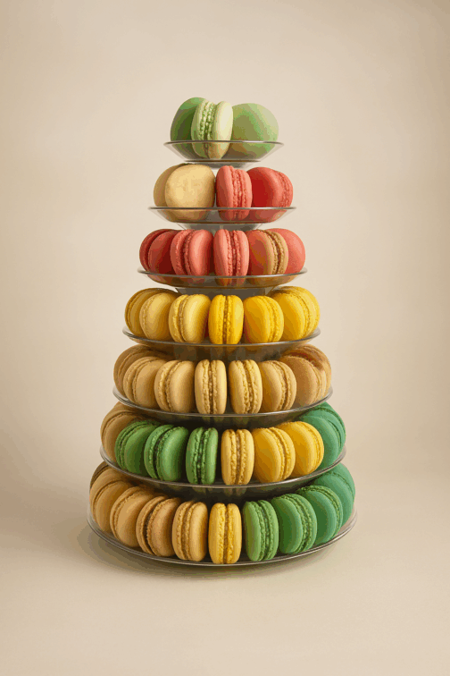 Macarons sur socle – Présentation pyramide élégante personnalisable – Image 3