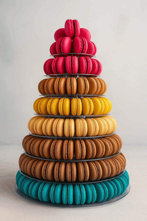 Macarons sur socle – Présentation pyramide élégante personnalisable – Image 4