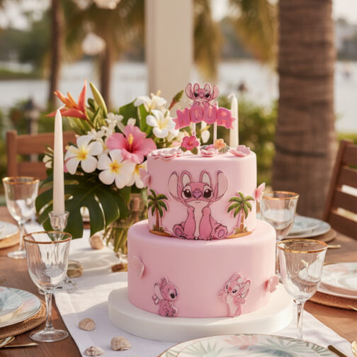 gâteau d’anniversaire sur le thème Lilo & Stitch  cake design stitch tunis – Image 3