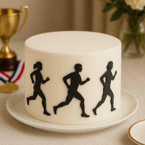 gateau anniversaire sportif running marathon deluxe tunis