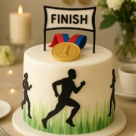 gateau anniversaire sportif running marathon deluxe tunis