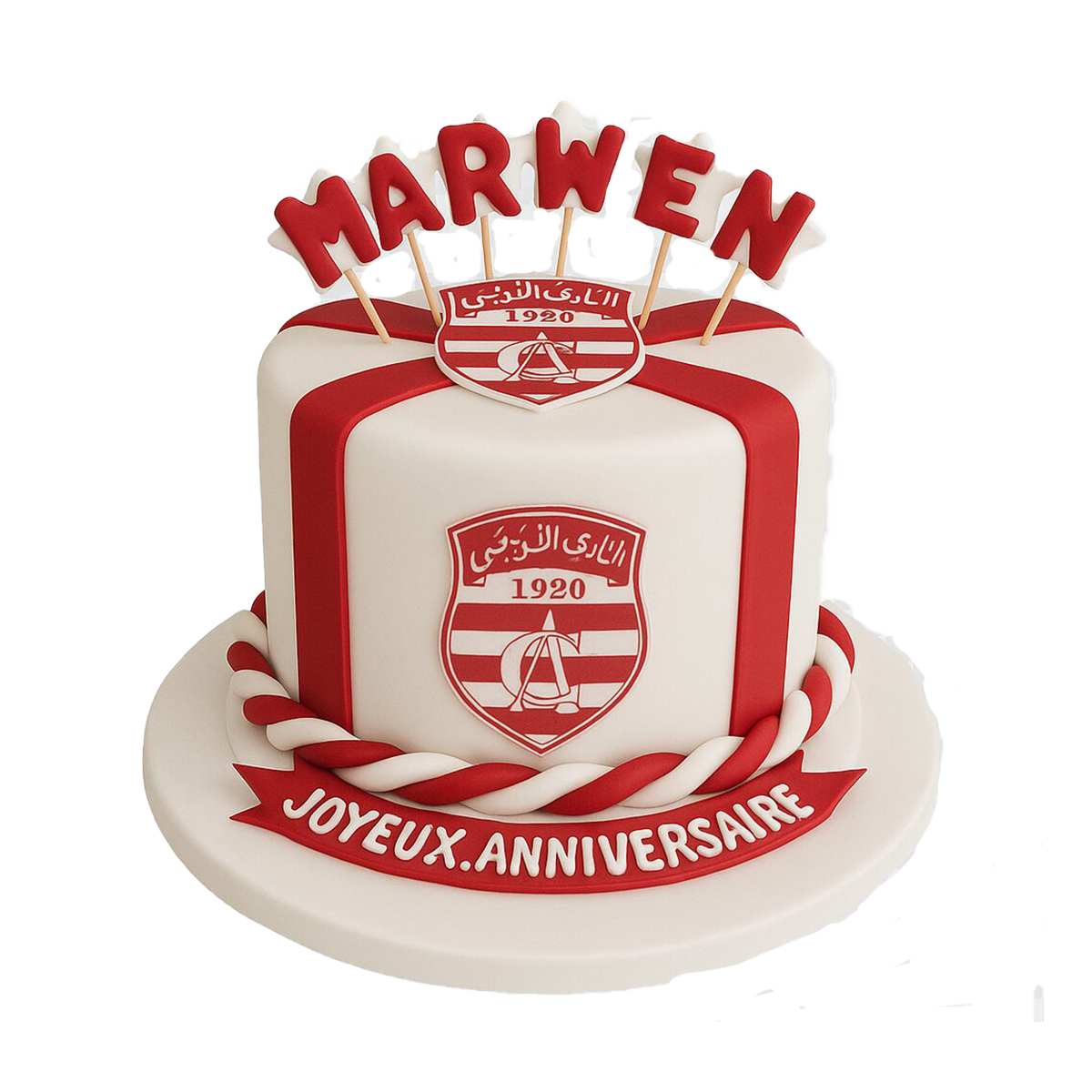 gâteau anniversaire football personnalisé – Cake design Deluxe Cake design club sportif