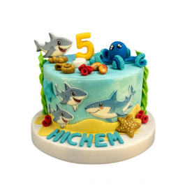 Gateau anniversaire enfant – Theme marin