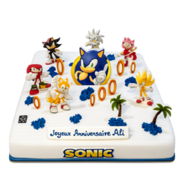 gateau anniversaire sonic personnalise