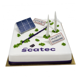 gateau entreprise personnalise logo energie tunisie