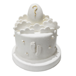 gateau gender reveal bebe mystere nuage personnalise tunisie