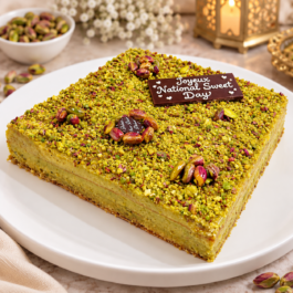 Gâteau pistache oriental festif – Deluxe Pâtisserie Tunis