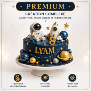 Premium : Création complexe avec finition élaborée et décor riche.