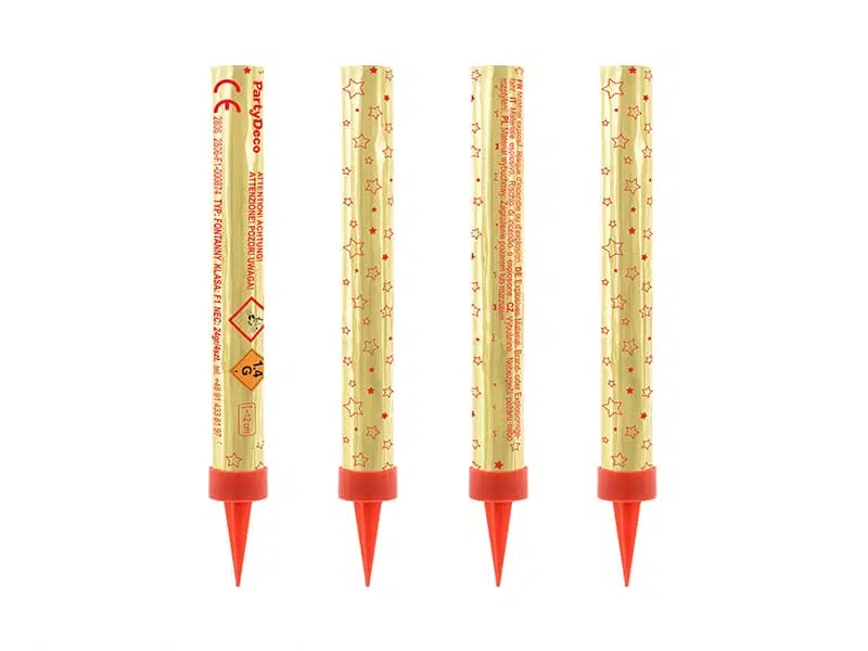 Bougies fontaines dorées – lot de 4 Bougies fontaines dorées pour gâteau – lot de 4