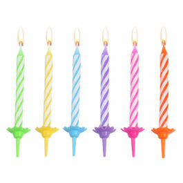 Bougies d’anniversaire multicolores assorties